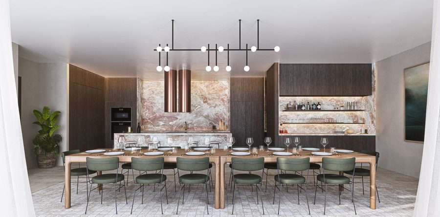 Private residents' dining room, artist impression
