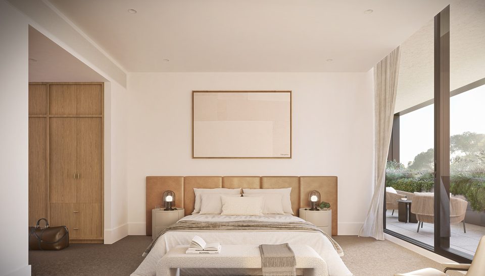Three-bedroom bedroom with terrace, artist impression